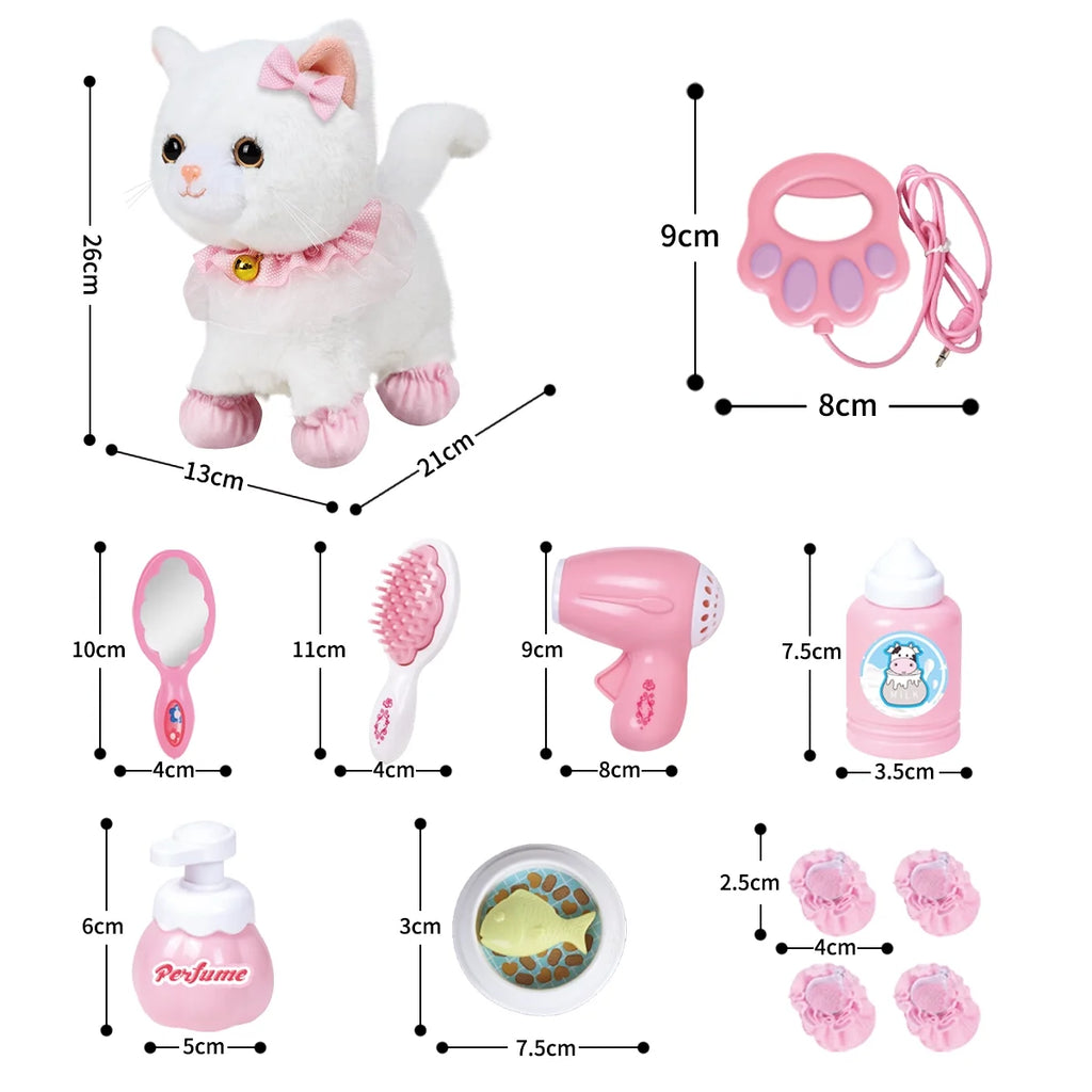Interactive Plush Pet Cat with Remote Control Leash Q211436