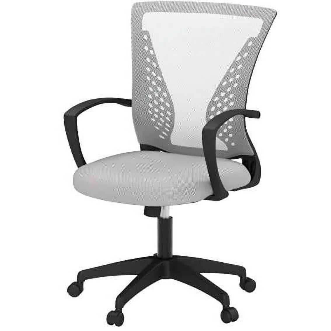 Gray Mid-Back Ergonomic Mesh Office Chair with Wheels D139947