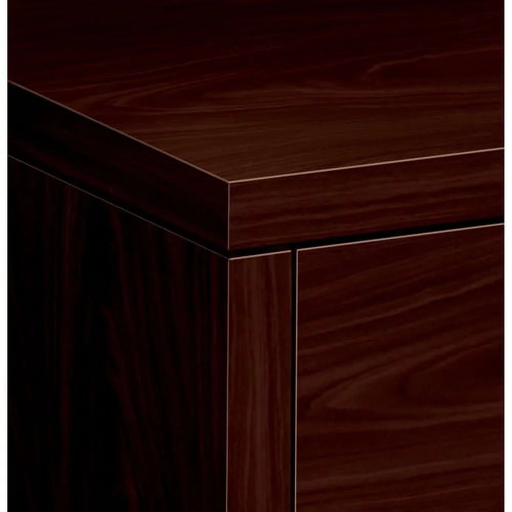 2 Drawer Mahogany Laminate Wood File Cabinet A9083